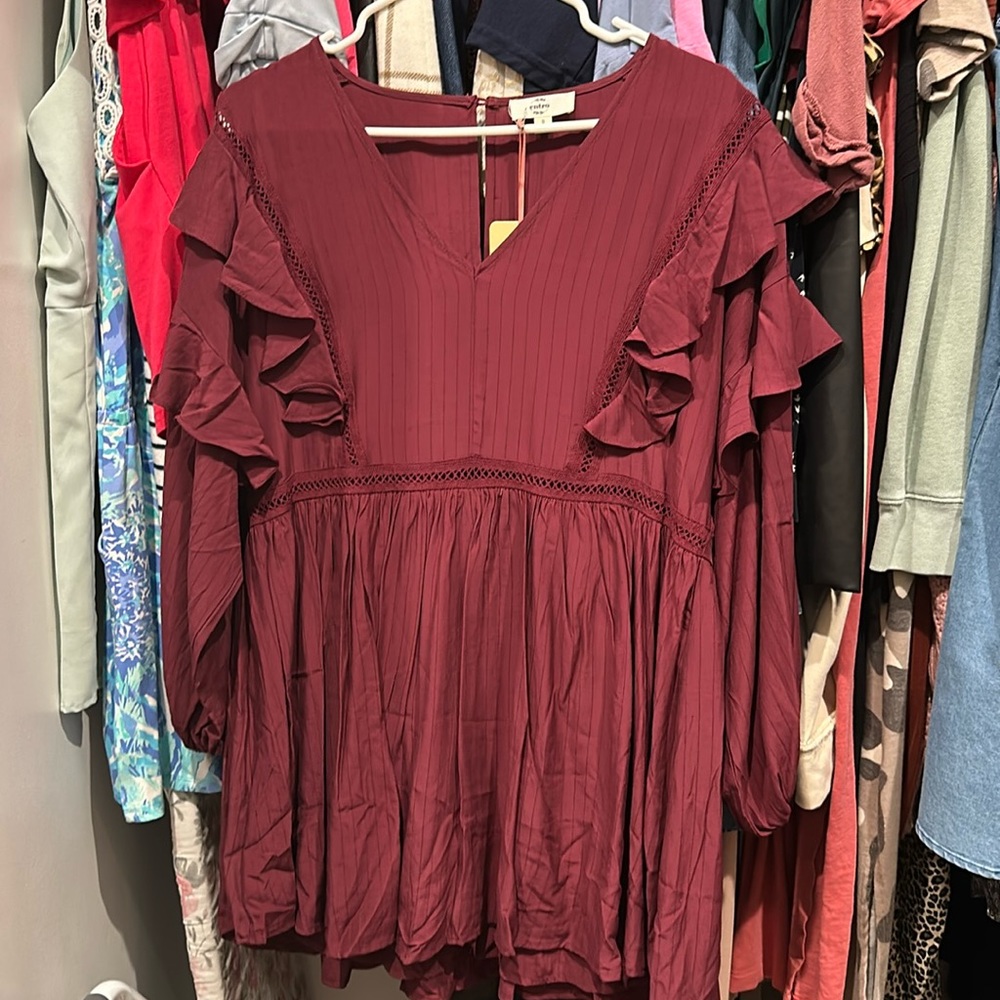 Long sleeve romper but looks like a dress